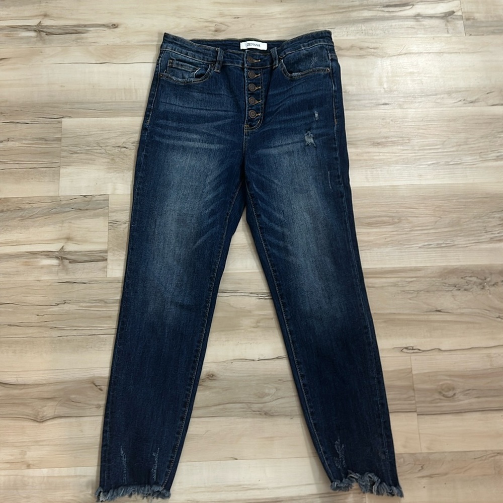 Zenana button-fly jeans